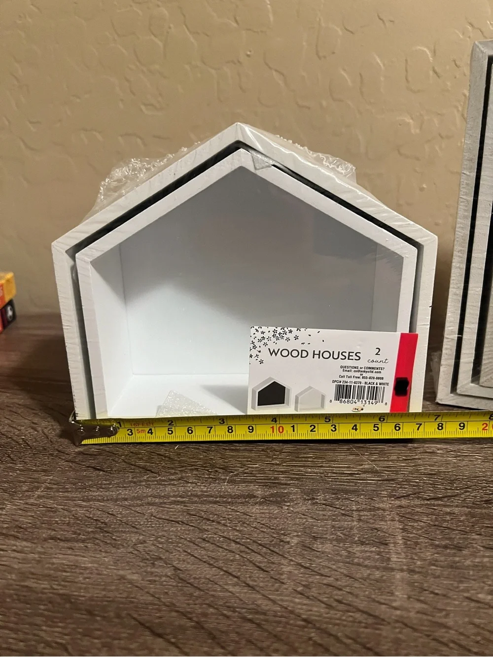 Target Bullseye Nesting Crates Houses White Wood Farmhouse Decor NWT